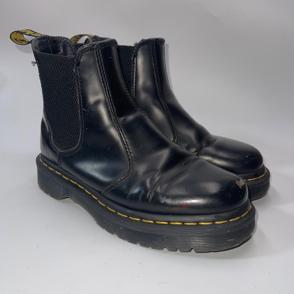 Dr. Martens 2976 Bex Chelsea Women's Size 6 Boots Black Leather‎ Platform